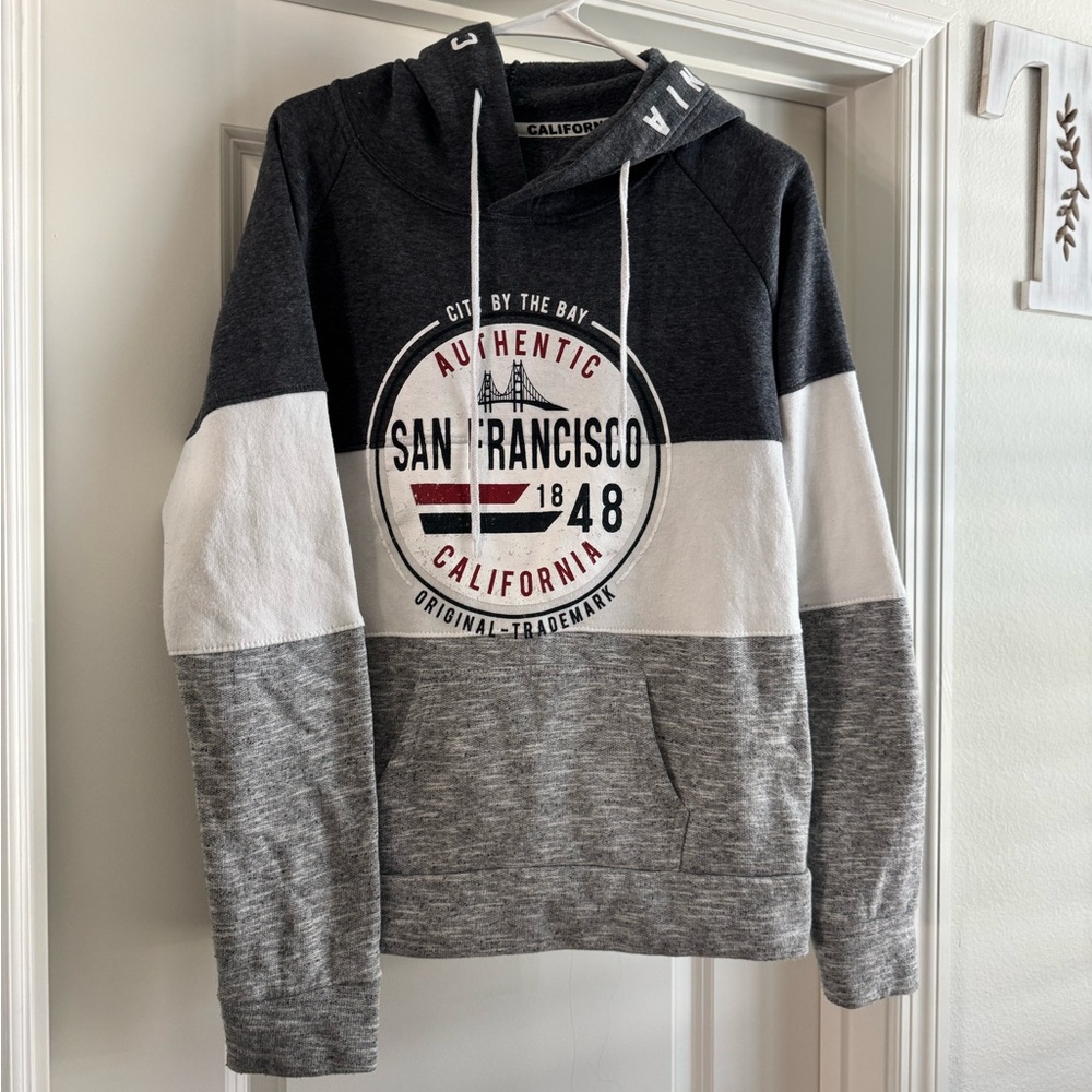 San Francisco Graphic Hoodie - Charcoal Gray, White, Heather Gray